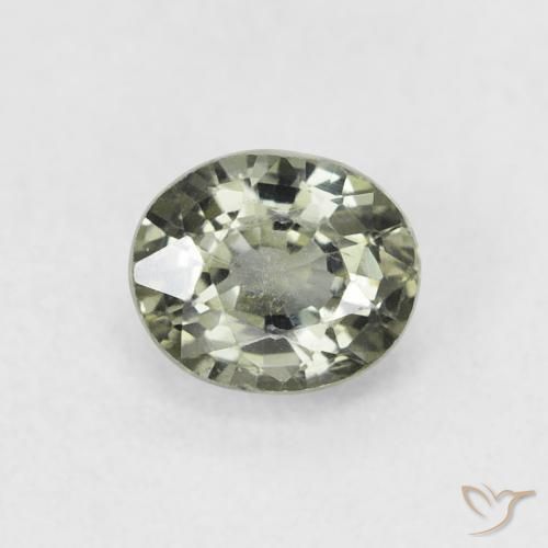 0.66ct Naturale Verde caldo Zaffiro, Ovale, VVS-VS