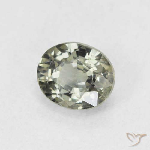 Zaffiro Verde caldo naturale da 0.66 ct, Ovale, VVS-VS