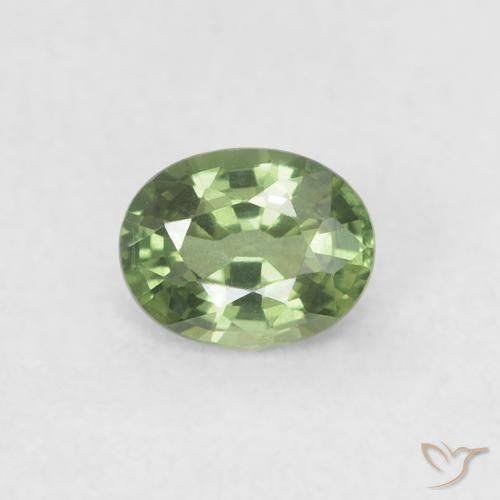 0.46ct Naturale Verde medio Zaffiro, Ovale, VVS-VS