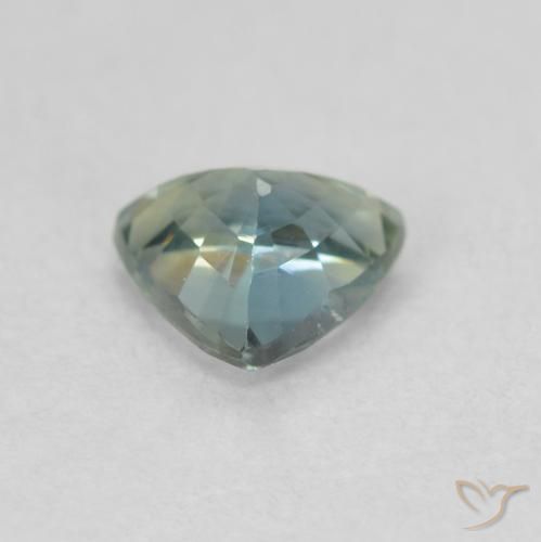 Zaffiro Teal-blu naturale da 0.57 ct, Taglio trillion, VVS-VS