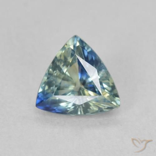 0.54ct Naturale Teal-blu Zaffiro, Taglio trillion, VVS-VS