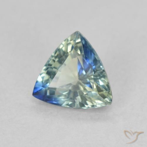 Zaffiro Teal-blu naturale da 0.54 ct, Taglio trillion, VVS-VS