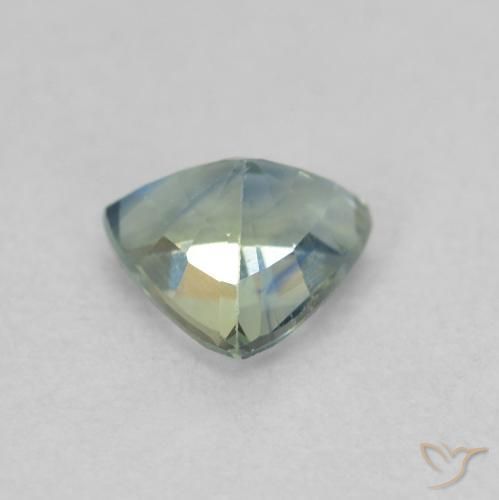Zaffiro Teal-blu naturale da 0.54 ct, Taglio trillion, VVS-VS
