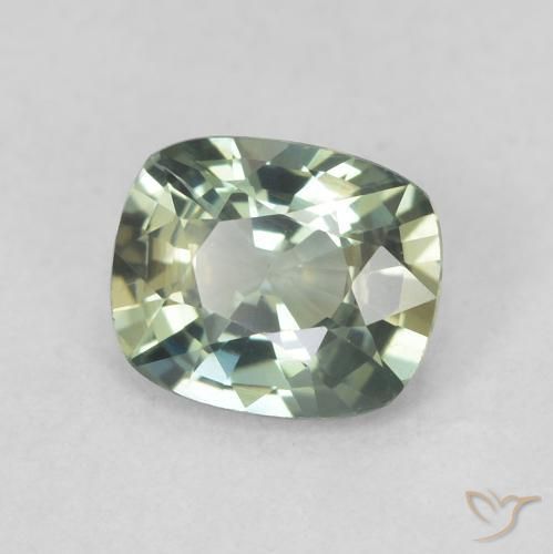 Zaffiro Verdazzurro naturale da 0.69 ct, Cuscino, VVS-VS