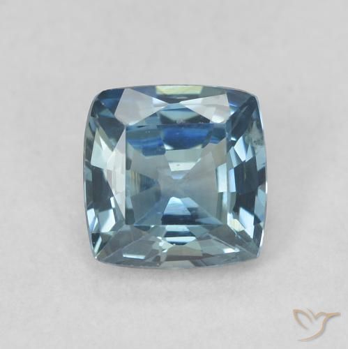 0.72ct Naturale Teal-blu Zaffiro, Cuscino, VVS-VS