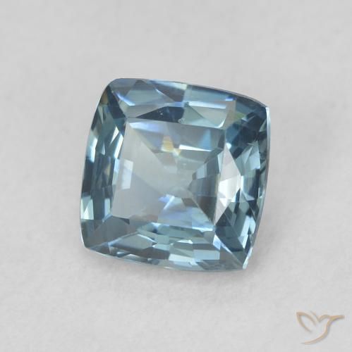 Zaffiro Teal-blu naturale da 0.72 ct, Cuscino, VVS-VS