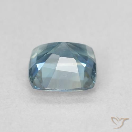 Zaffiro Teal-blu naturale da 0.72 ct, Cuscino, VVS-VS