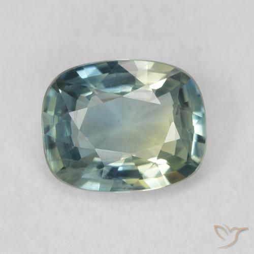 0.79ct Naturale Verdazzurro Zaffiro, Cuscino, VVS-VS