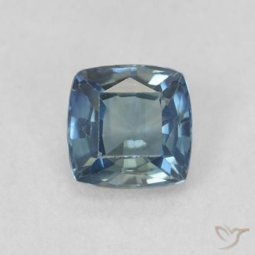 Zaffiro Teal-blu naturale da 0.61 ct, Cuscino, VVS-VS
