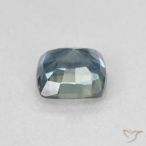 Zaffiro Teal-blu naturale da 0.61 ct, Cuscino, VVS-VS