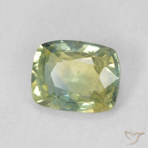 Zaffiro Verde foresta chiaro naturale da 0.73 ct, Cuscino, VVS-VS