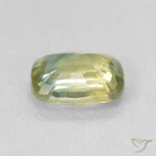 Zaffiro Verde foresta chiaro naturale da 0.73 ct, Cuscino, VVS-VS