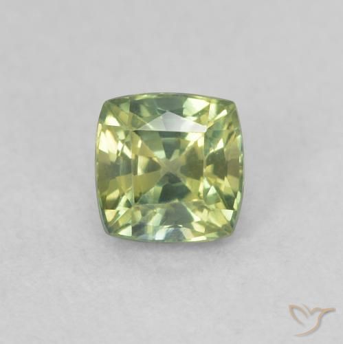 0.54ct Naturale Verde medio Zaffiro, Cuscino, VVS-VS