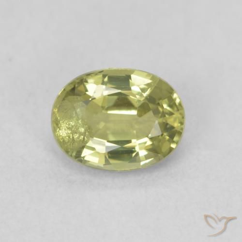 0.54ct Naturale Verde medio Zaffiro, Ovale, SI