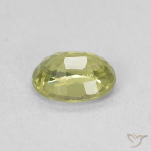 Zaffiro Verde medio naturale da 0.54 ct, Ovale, SI