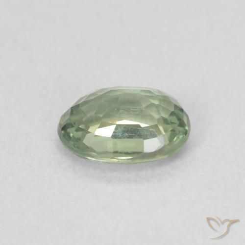 Zaffiro Verde chiaro naturale da 0.42 ct, Ovale, VS