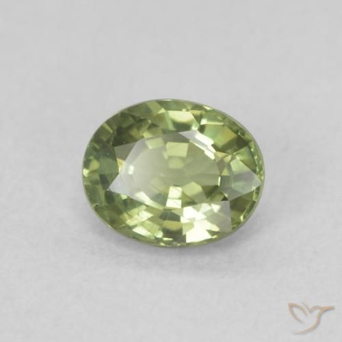 0.47ct Naturale Verde medio Zaffiro, Ovale, VS