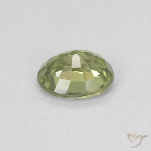 Zaffiro Verde medio naturale da 0.47 ct, Ovale, VS