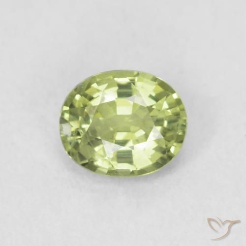 0.43ct Naturale Verde medio Zaffiro, Ovale, VS