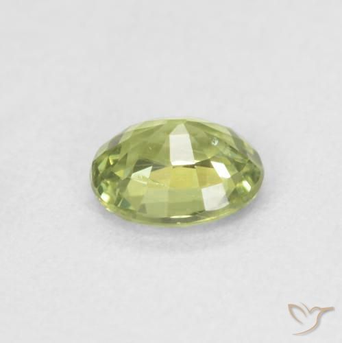 Zaffiro Verde medio naturale da 0.43 ct, Ovale, VS