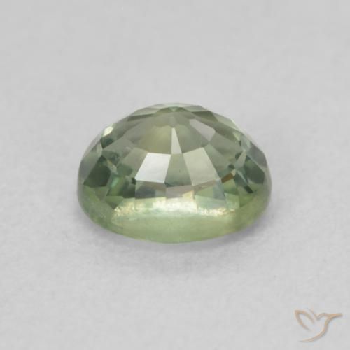 Zaffiro Verde chiaro naturale da 0.69 ct, Ovale, VS