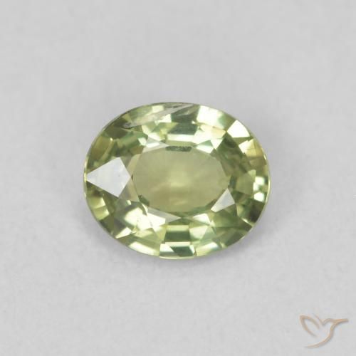 Zaffiro Verde medio naturale da 0.40 ct, Ovale, VS