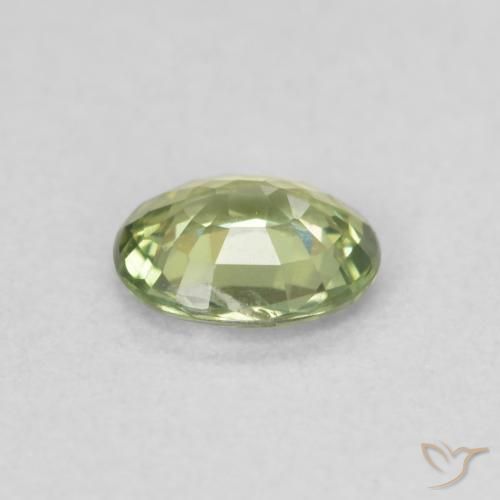 Zaffiro Verde medio naturale da 0.40 ct, Ovale, VS