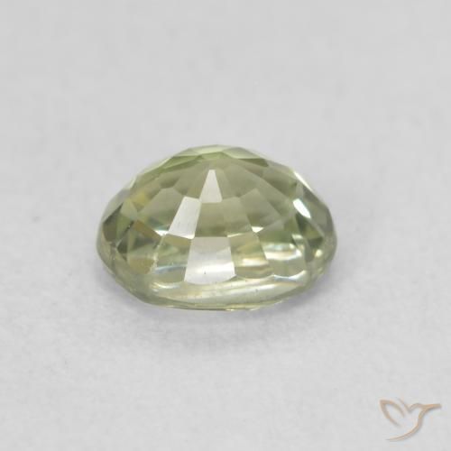Zaffiro Medium Dark-Green naturale da 0.57 ct, Ovale, VVS