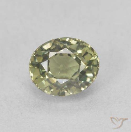 0.70ct Naturale Verde chiaro Zaffiro, Ovale, VVS