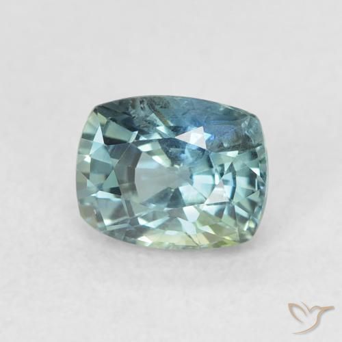 Zaffiro Teal-blu naturale da 0.81 ct, Cuscino, VS