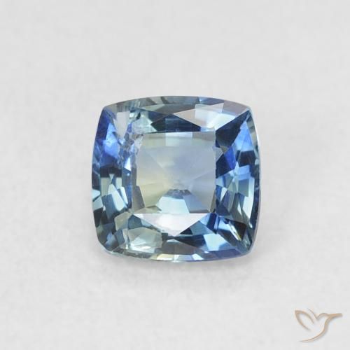 0.65ct Naturale Teal-blu Zaffiro, Cuscino, VVS-VS