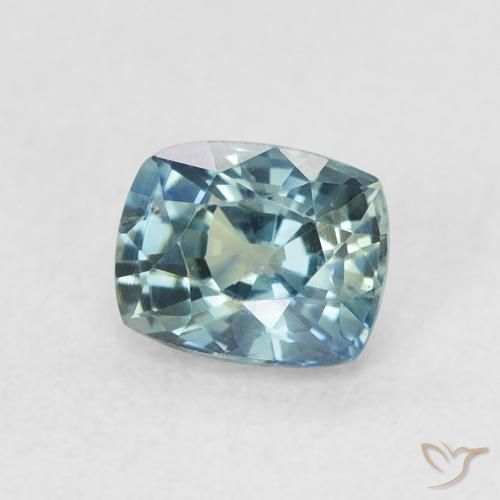 Zaffiro Teal-blu naturale da 0.72 ct, Cuscino, VVS-VS