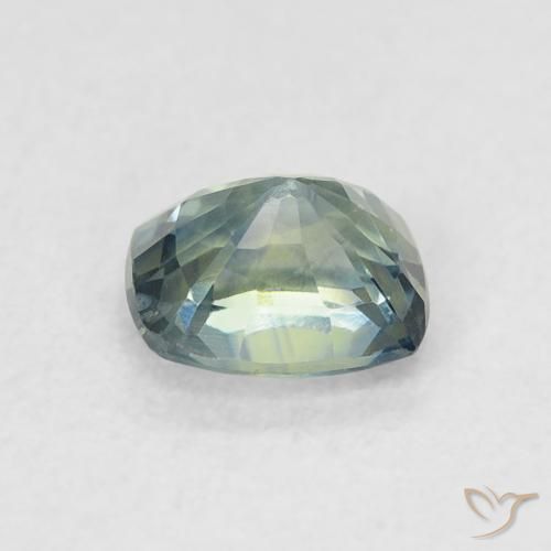 Zaffiro Teal-blu naturale da 0.72 ct, Cuscino, VVS-VS