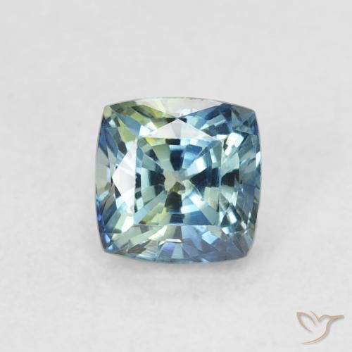 0.78ct Naturale Teal-blu Zaffiro, Cuscino, VVS-VS