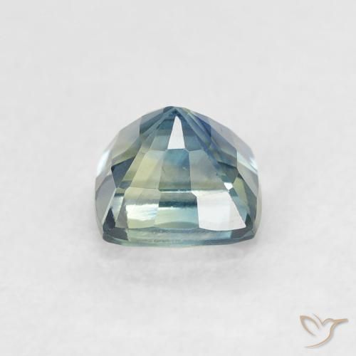 Zaffiro Teal-blu naturale da 0.78 ct, Cuscino, VVS-VS