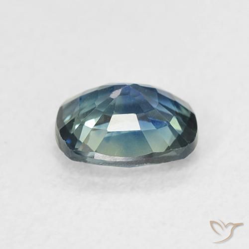 Zaffiro Teal-blu naturale da 0.84 ct, Cuscino, VVS