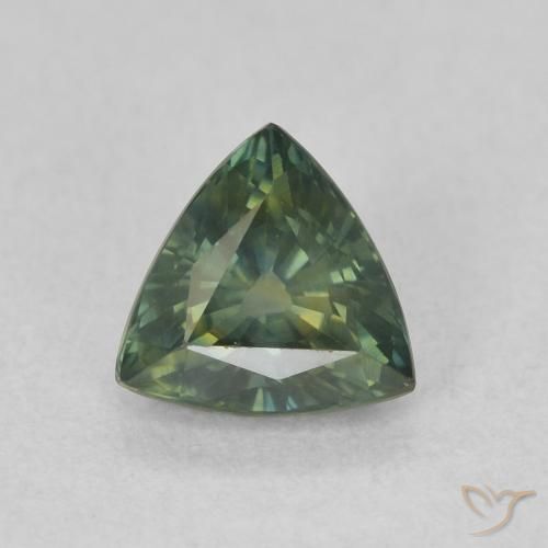 0.83ct Naturale Teal-blu Zaffiro, Taglio trillion, VS