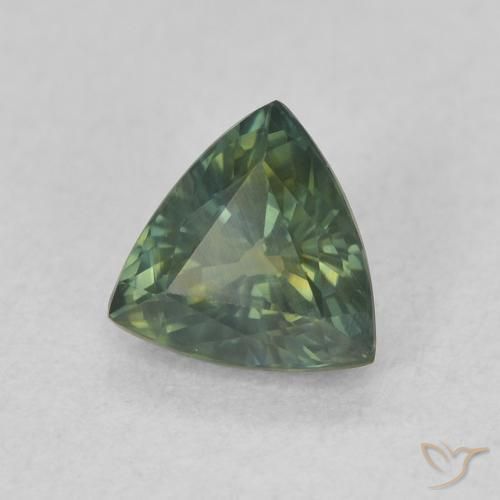 Zaffiro Teal-blu naturale da 0.83 ct, Taglio trillion, VS