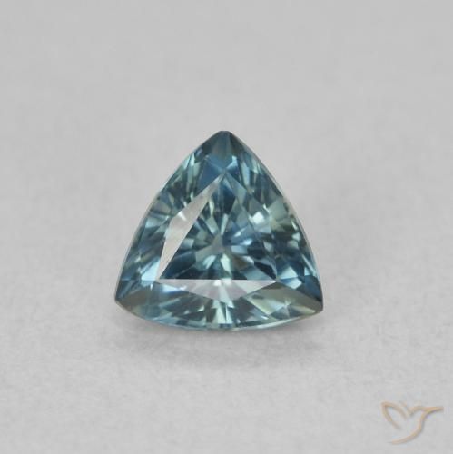 0.54ct Naturale Teal-blu Zaffiro, Taglio trillion, VVS