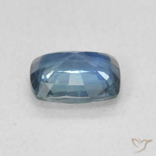 Zaffiro Teal-blu naturale da 0.92 ct, Cuscino, VVS-VS