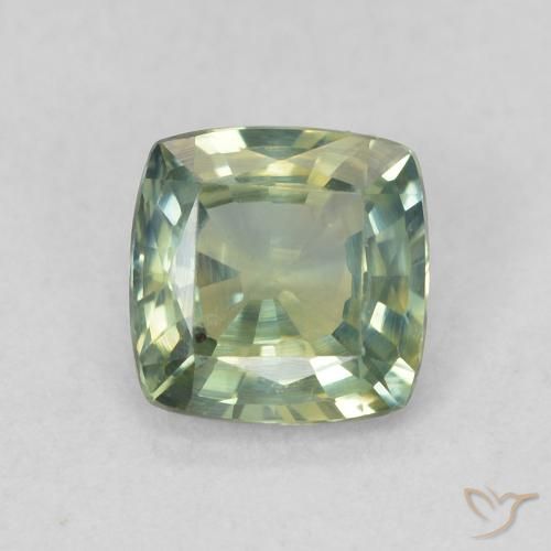 0.72ct Naturale Blu Medio Verde Zaffiro, Cuscino, VVS