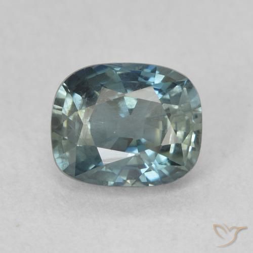 0.91ct Naturale Teal-blu Zaffiro, Cuscino, VS