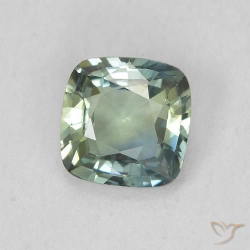 Zaffiro Teal-blu naturale da 0.60 ct, Cuscino, VVS