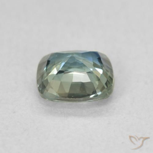 Zaffiro Teal-blu naturale da 0.60 ct, Cuscino, VVS