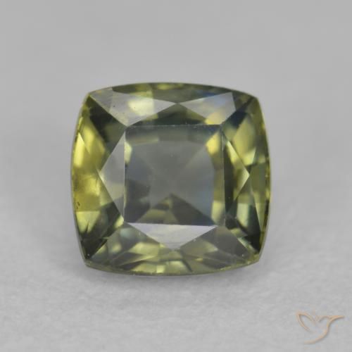0.69ct Naturale Blu verdastro Zaffiro, Cuscino, VVS-VS