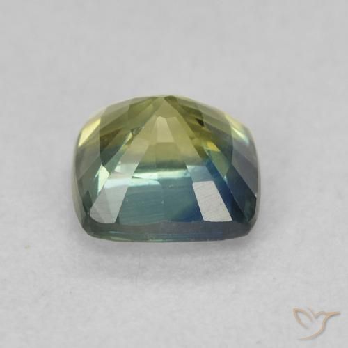 Zaffiro Blu verdastro naturale da 0.91 ct, Cuscino, VVS-VS
