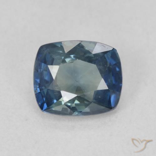 0.97ct Naturale Teal-blu Zaffiro, Cuscino, VVS