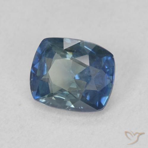 Zaffiro Teal-blu naturale da 0.97 ct, Cuscino, VVS