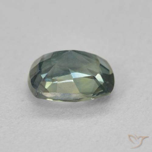 Zaffiro Teal-blu naturale da 0.97 ct, Cuscino, VVS