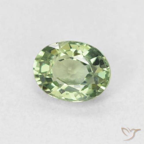 Zaffiro Verde foresta naturale da 0.60 ct, Ovale, VVS
